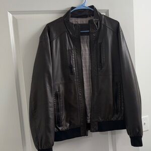 Calvin Klein Men's Dark Brown Bomber Jacket